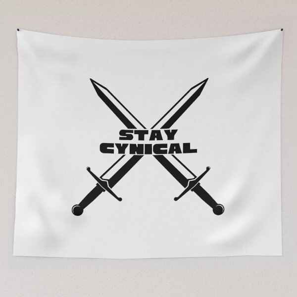 Item preview, Stay Cynical Bold Black Swords designed and sold by Pink Ribbon.