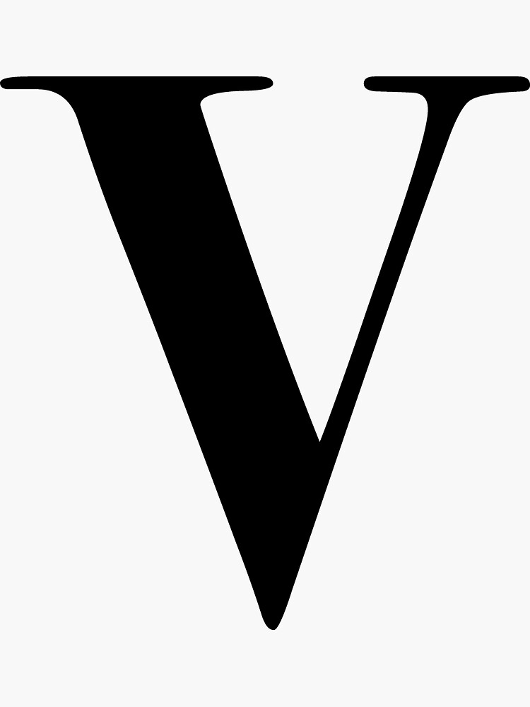 "Letter V- Monogram Initial" Sticker for Sale by kryder15 | Redbubble