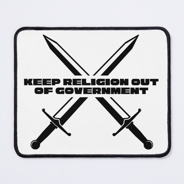 Item preview, Keep Religion Out Of Government Black Swords designed and sold by Pink Ribbon.
