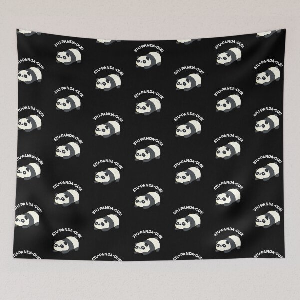 Item preview, Stu-panda-ous Funny Animal Panda Puns (Dark BG) designed and sold by punnybone.