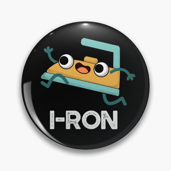 Item preview, I-ron Funny Running Iron Puns (Dark BG) designed and sold by punnybone.