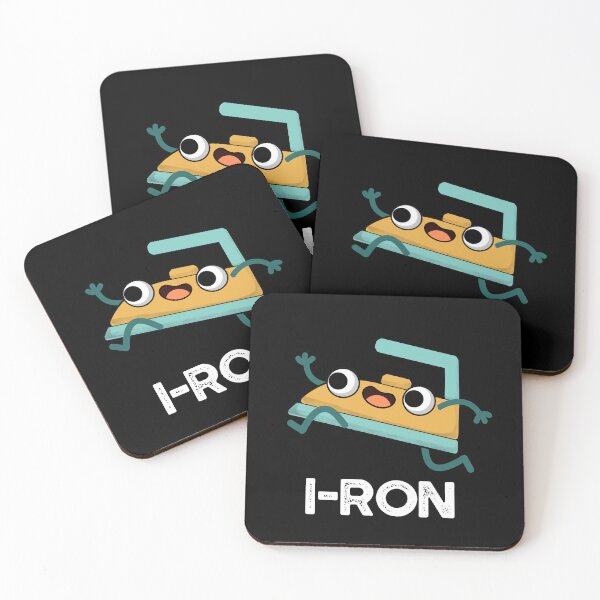 Item preview, I-ron Funny Running Iron Puns (Dark BG) designed and sold by punnybone.