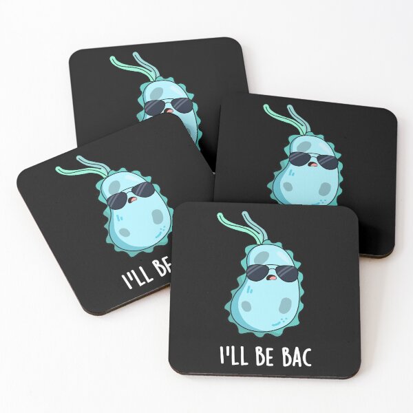 Item preview, I'll Be Bac Funny Biology Bacteria Puns (Dark BG) designed and sold by punnybone.
