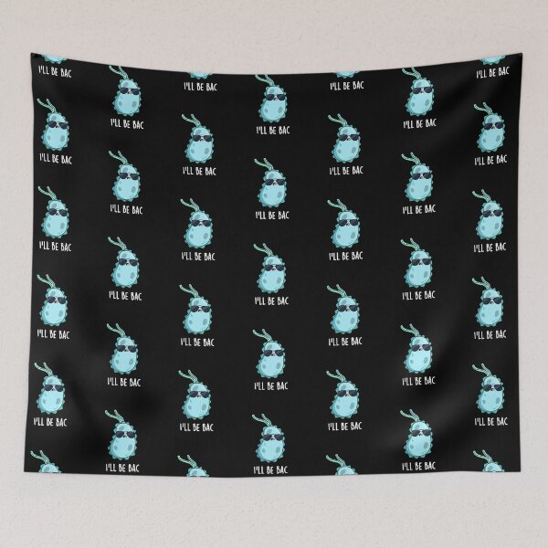 Item preview, I'll Be Bac Funny Biology Bacteria Puns (Dark BG) designed and sold by punnybone.