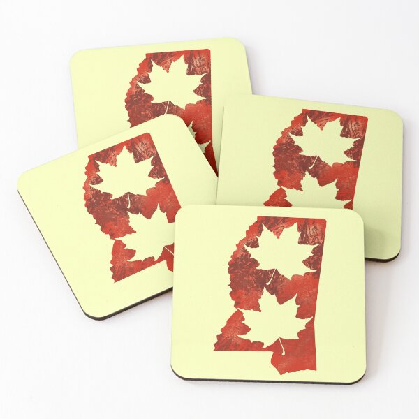 Item preview, Leaf Red State Of Mississippi With Yellow Background  designed and sold by missmann.