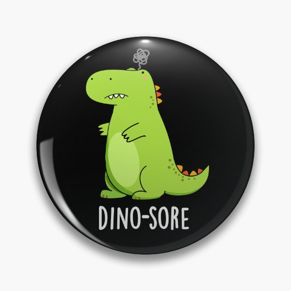 Item preview, Dino-sore Funny Irritated Dinosaur Puns (Dark BG) designed and sold by punnybone.