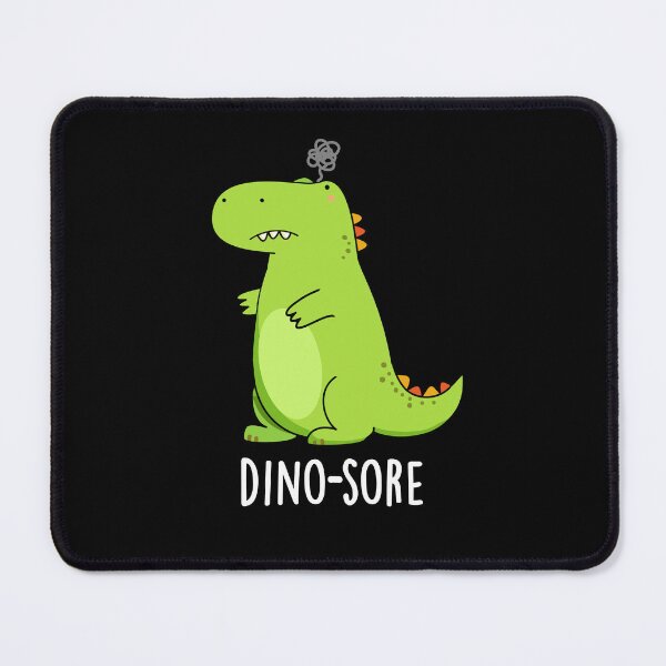 Item preview, Dino-sore Funny Irritated Dinosaur Puns (Dark BG) designed and sold by punnybone.