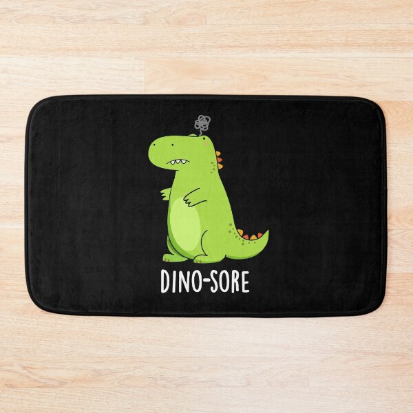 Item preview, Dino-sore Funny Irritated Dinosaur Puns (Dark BG) designed and sold by punnybone.