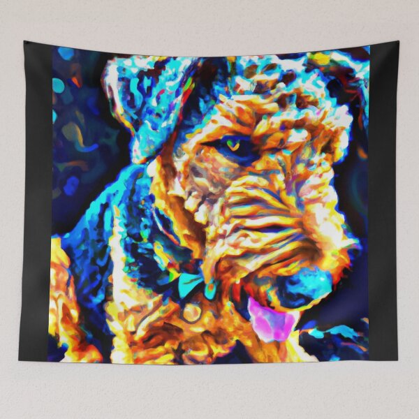 Artikelvorschau, Airedale Terrier Hund Pop Art 1 entworfen und verkauft von DiatomDesigns.