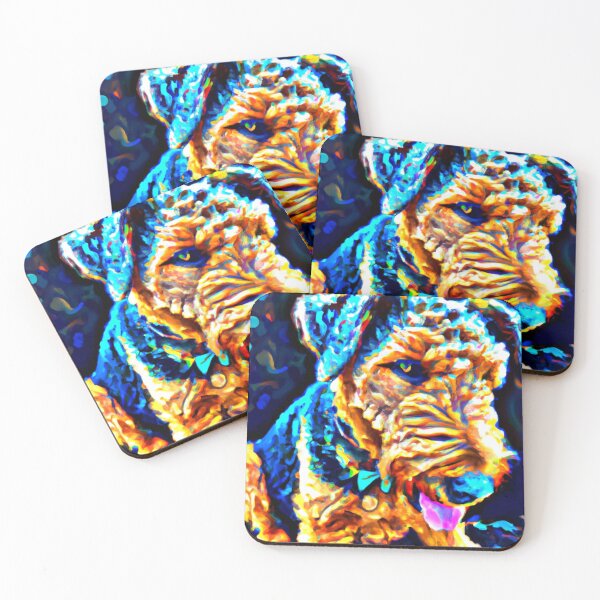 Artikelvorschau, Airedale Terrier Hund Pop Art 1 entworfen und verkauft von DiatomDesigns.
