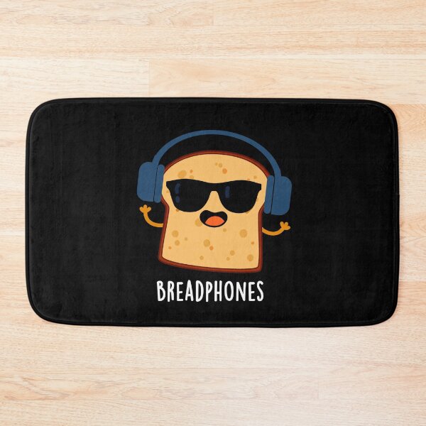 Item preview, Breadphones Funny Bread Headphones Puns (Dark BG) designed and sold by punnybone.