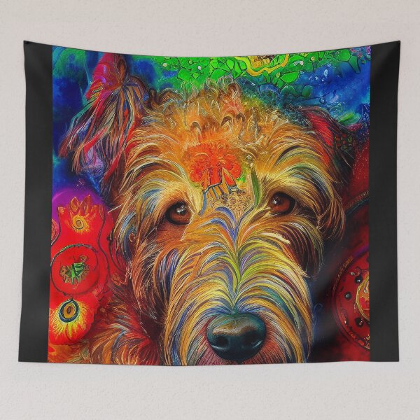 Item preview, Tribal Airedale Terrier Dog Pop Art 2 designed and sold by DiatomDesigns.