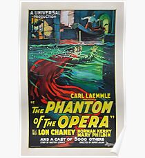 Póster El fantasma de la ópera - Lon Chaney - 1925 - Poster