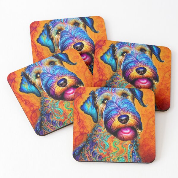 Item preview, Tribal Airedale Terrier Dog Pop Art  4 designed and sold by DiatomDesigns.