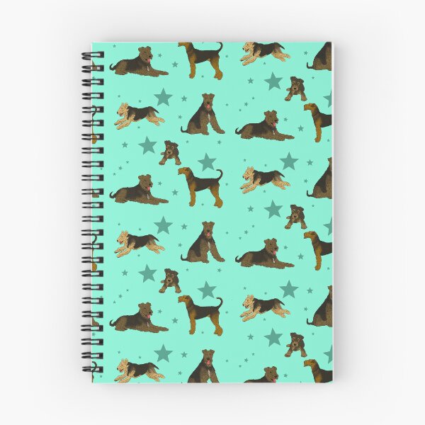 Item preview, Airedale Terriers Pattern Stars Seafoam designed and sold by Ashley Gagnon.