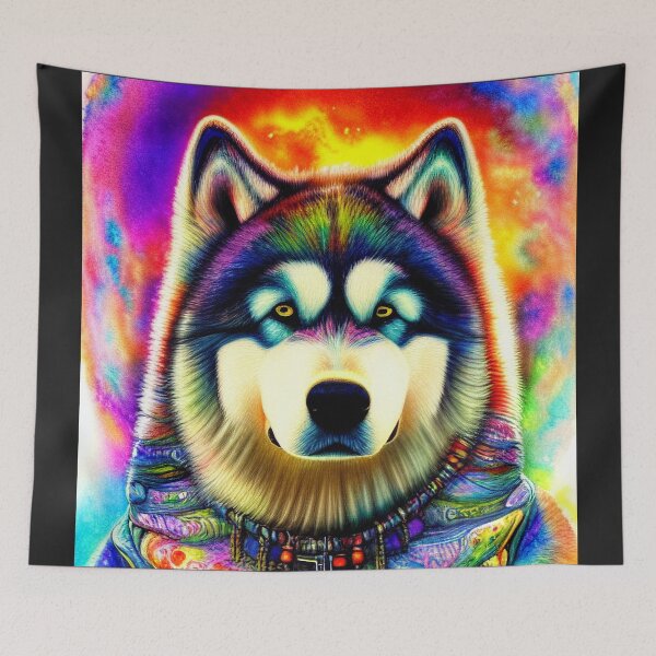 Item preview, Tribal Alaska Malamute Dog Pop Art 2 designed and sold by DiatomDesigns.