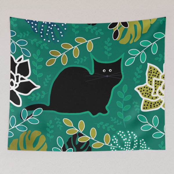 Item preview, Curious cat vegetation designed and sold by cocodes.