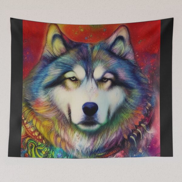 Item preview, Tribal Alaska Malamute Dog Pop Art 4 designed and sold by DiatomDesigns.