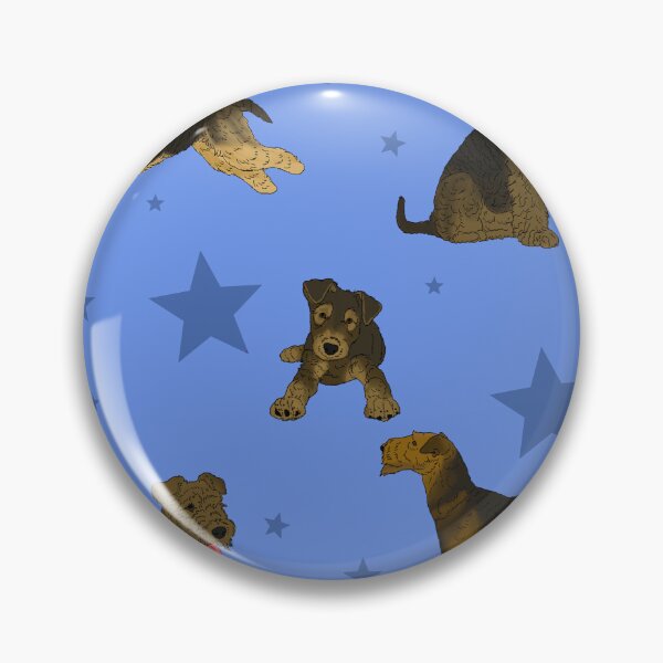 Item preview, Airedale Terriers Pattern Stars Blue designed and sold by Ashley Gagnon.