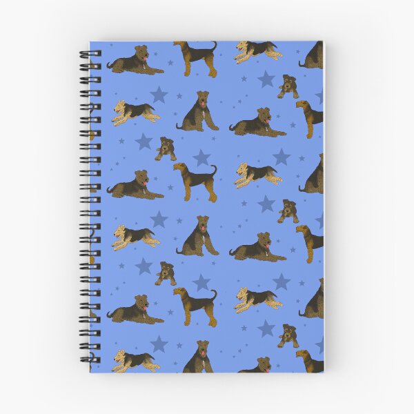 Item preview, Airedale Terriers Pattern Stars Blue designed and sold by Ashley Gagnon.