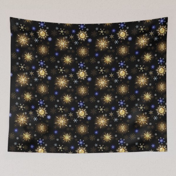 Item preview, Seamless with Golden Snowflakes designed and sold by Blackmoon9.
