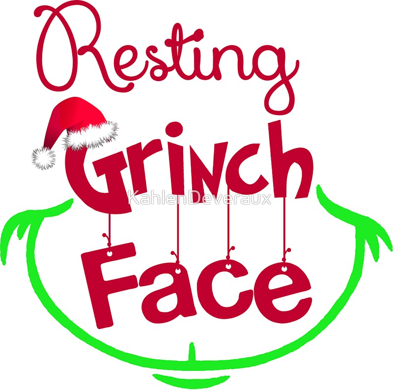 Download "Resting Grinch Face" Stickers by KahlenDeveraux | Redbubble