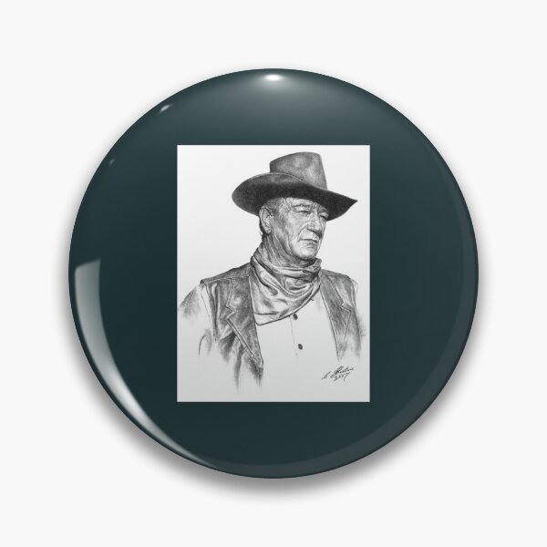 Item preview, John Wayne Charcoal Drawing   designed and sold by LittleBowPeeps.