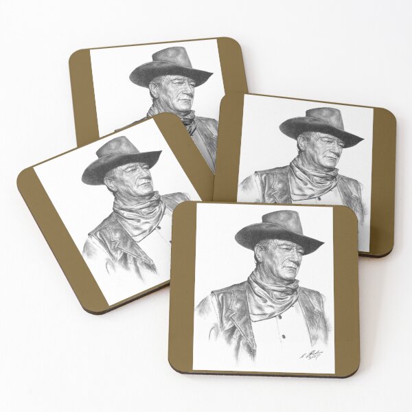 Item preview, John Wayne Charcoal Drawing   designed and sold by LittleBowPeeps.