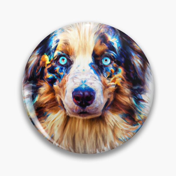 Item preview, Tribal Australian Shepherd Dog Art 1 designed and sold by DiatomDesigns.