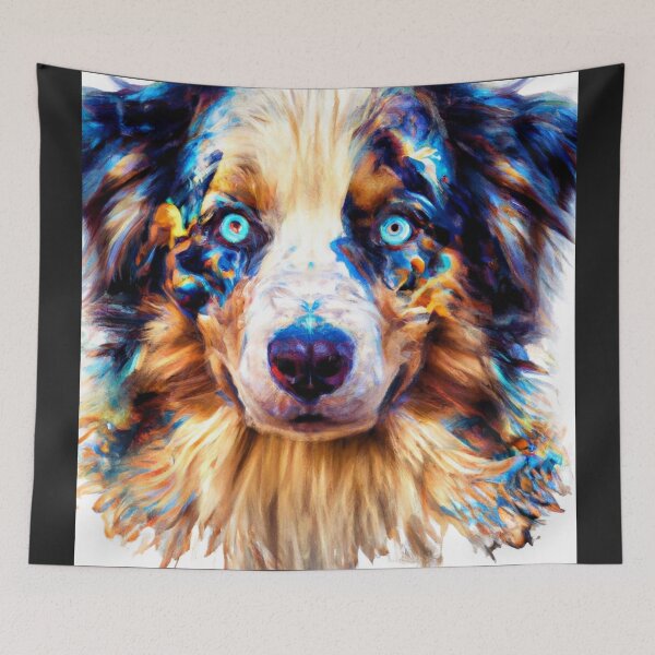 Item preview, Tribal Australian Shepherd Dog Art 1 designed and sold by DiatomDesigns.