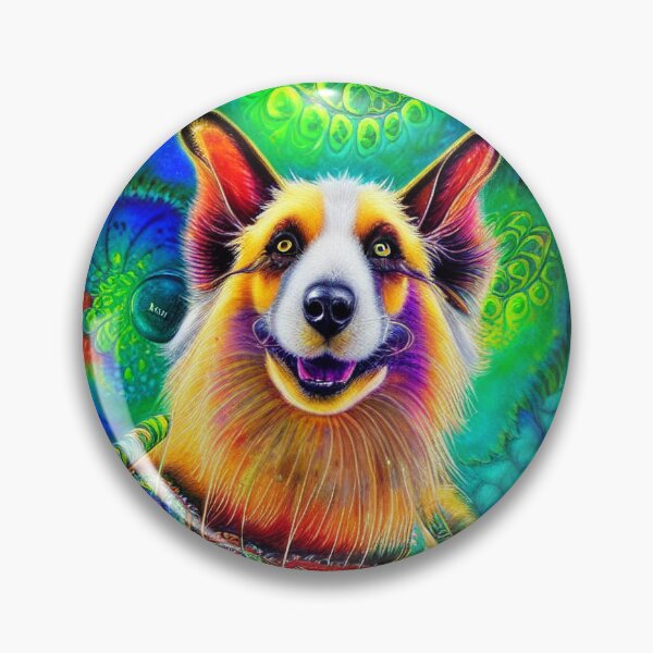 Item preview, Tribal Australian Shepherd Dog Art 2 designed and sold by DiatomDesigns.