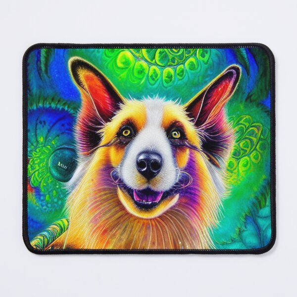 Item preview, Tribal Australian Shepherd Dog Art 2 designed and sold by DiatomDesigns.