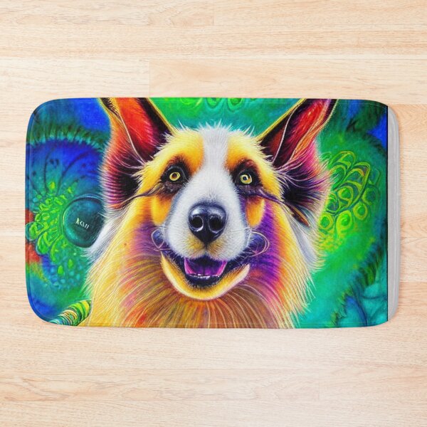 Item preview, Tribal Australian Shepherd Dog Art 2 designed and sold by DiatomDesigns.