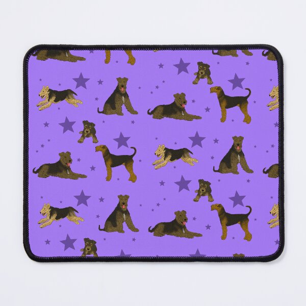 Item preview, Airedale Terriers Pattern Stars Purple designed and sold by Ashley Gagnon.