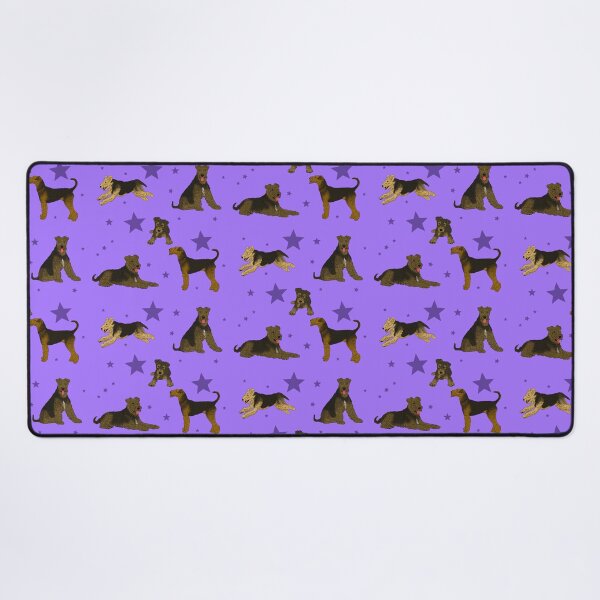 Item preview, Airedale Terriers Pattern Stars Purple designed and sold by Ashley Gagnon.