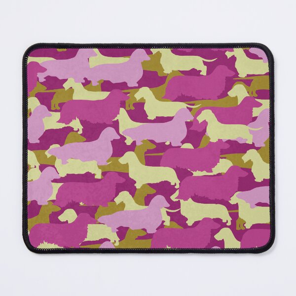 Item preview, Distressed Camo Dachshund Silhouettes - Smooth, Wire, Long, Hair, Coat, Longhair, Wirehair designed and sold by CanisPicta.