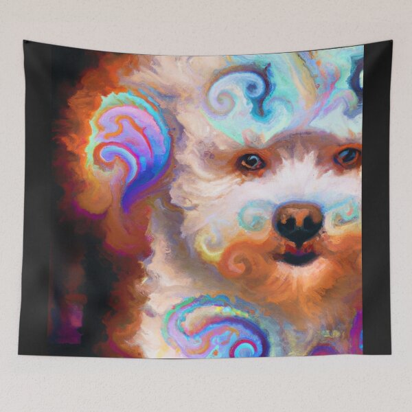 Item preview, Tribal Bichon Frise Dog Art 1 designed and sold by DiatomDesigns.