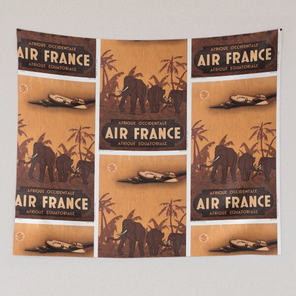 Item preview, 1946 Air France Afrique Occidentale Afrique Equatoriale Travel Poster designed and sold by retrographics.