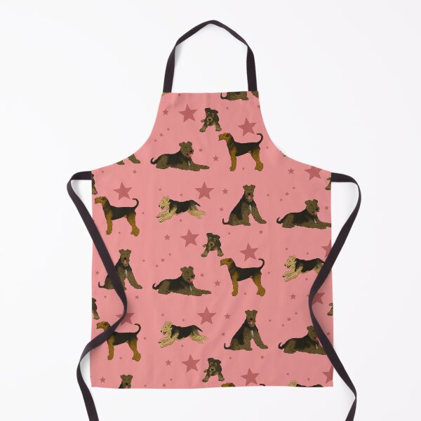 Item preview, Airedale Terriers Pattern Stars Pink designed and sold by Ashley Gagnon.
