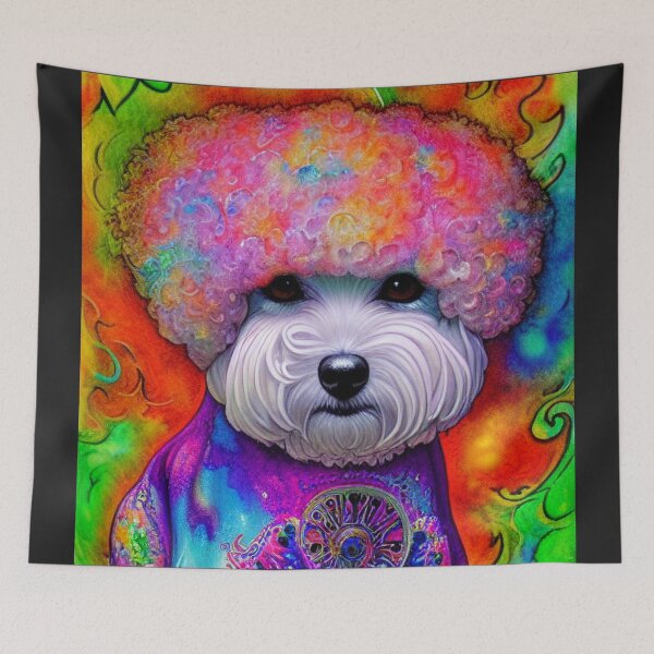 Item preview, Tribal Bichon Frise Dog Art 3 designed and sold by DiatomDesigns.