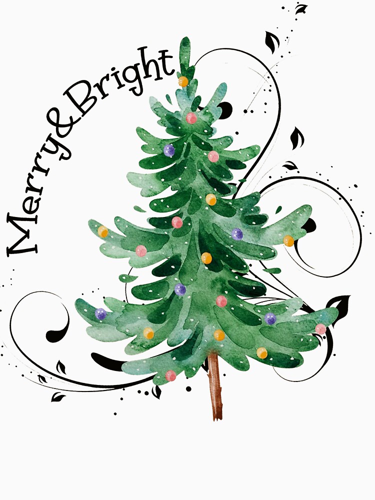 Merry & Bright Christmas Trees T-Shirt