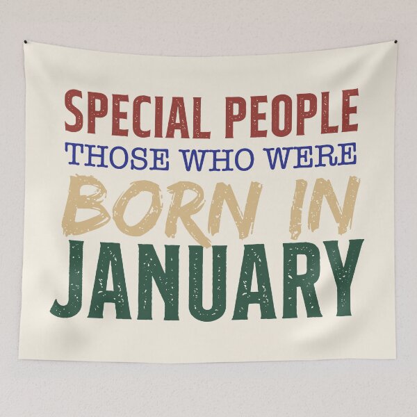 Item preview, Special People Born in January Birthday Typography designed and sold by bolimj.