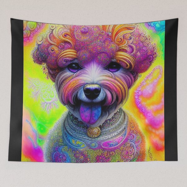 Item preview, Tribal Bichon Frise Dog Art 3 designed and sold by DiatomDesigns.