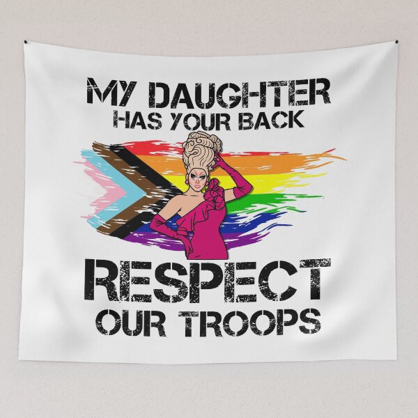 Item preview, My Daughter Has Your Back, Respect Our Troops - Funny Drag Joke designed and sold by Picket Club.