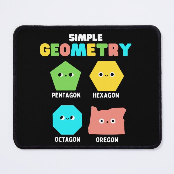 Item preview, Simple Geometry Pentagon Hexagon Octagon Oregon Cute Cartoon designed and sold by DetourShirts.