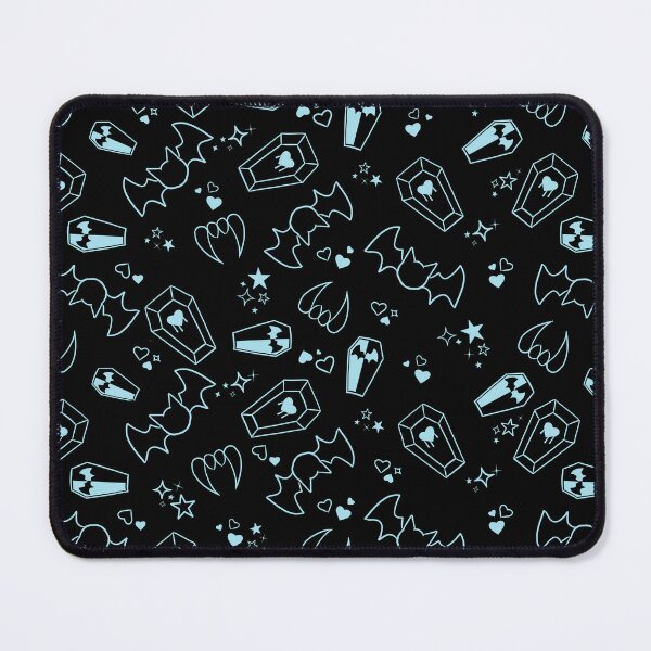 Item preview, Draculaura Cyan- Pastel Goth Vampire with Fangs Coffins Bats Tiling Design designed and sold by SnowAfterFyre.