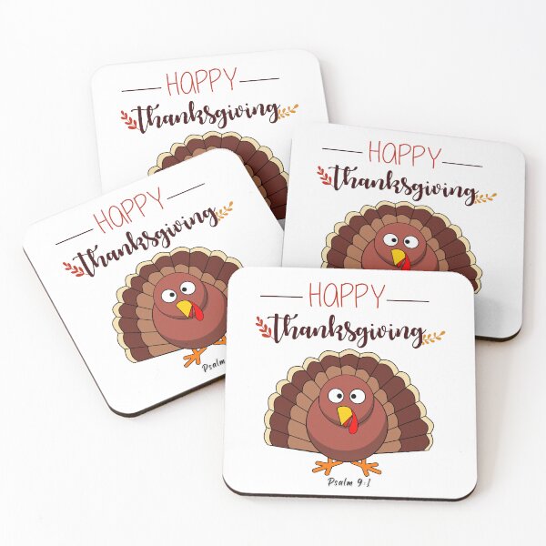 Item preview, Happy Thanksgiving with Funny Turkey. Psalm 9:1 designed and sold by onlyscriptures.