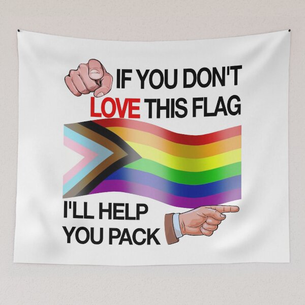 Item preview, If You Don't Love This Flag, I'll Help You Pack - Funny Pride Flag designed and sold by Picket Club.