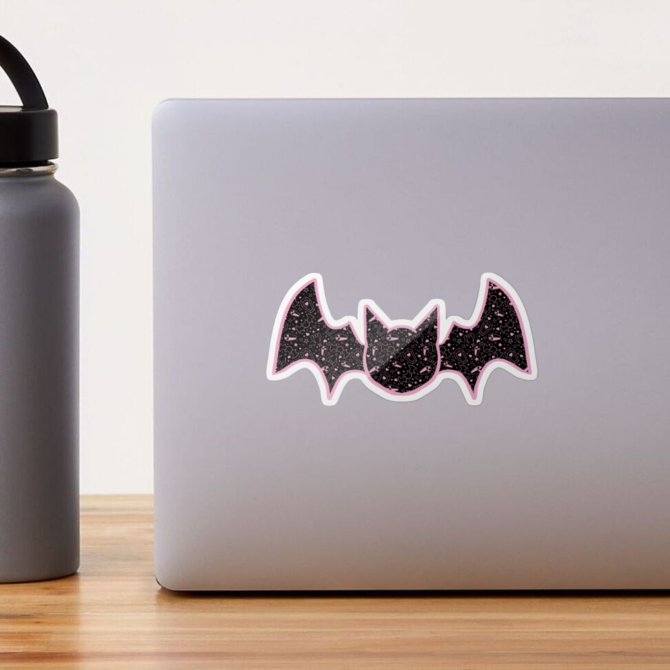 Draculaura Pink Pastel Goth Vampire with Fangs Coffins Bats - Main Image