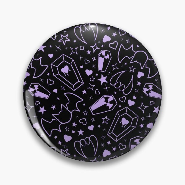 Item preview, Draculaura Purple- Pastel Goth Vampire with Fangs Coffins Bats Tiling Design with Extra Sparkles designed and sold by SnowAfterFyre.